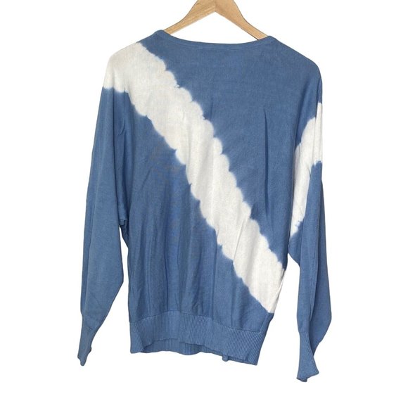 Philosophy Women’s Tie Dye Sweater Reef Blue Pullover Crew Neck Size Large - Picture 2 of 10